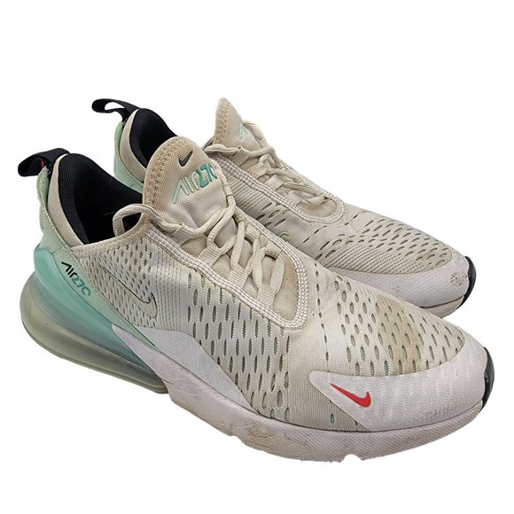 Nike Air Max 270 White Mint Foam Silver Womens Size 8.5 Athletic Shoes DQ7652100